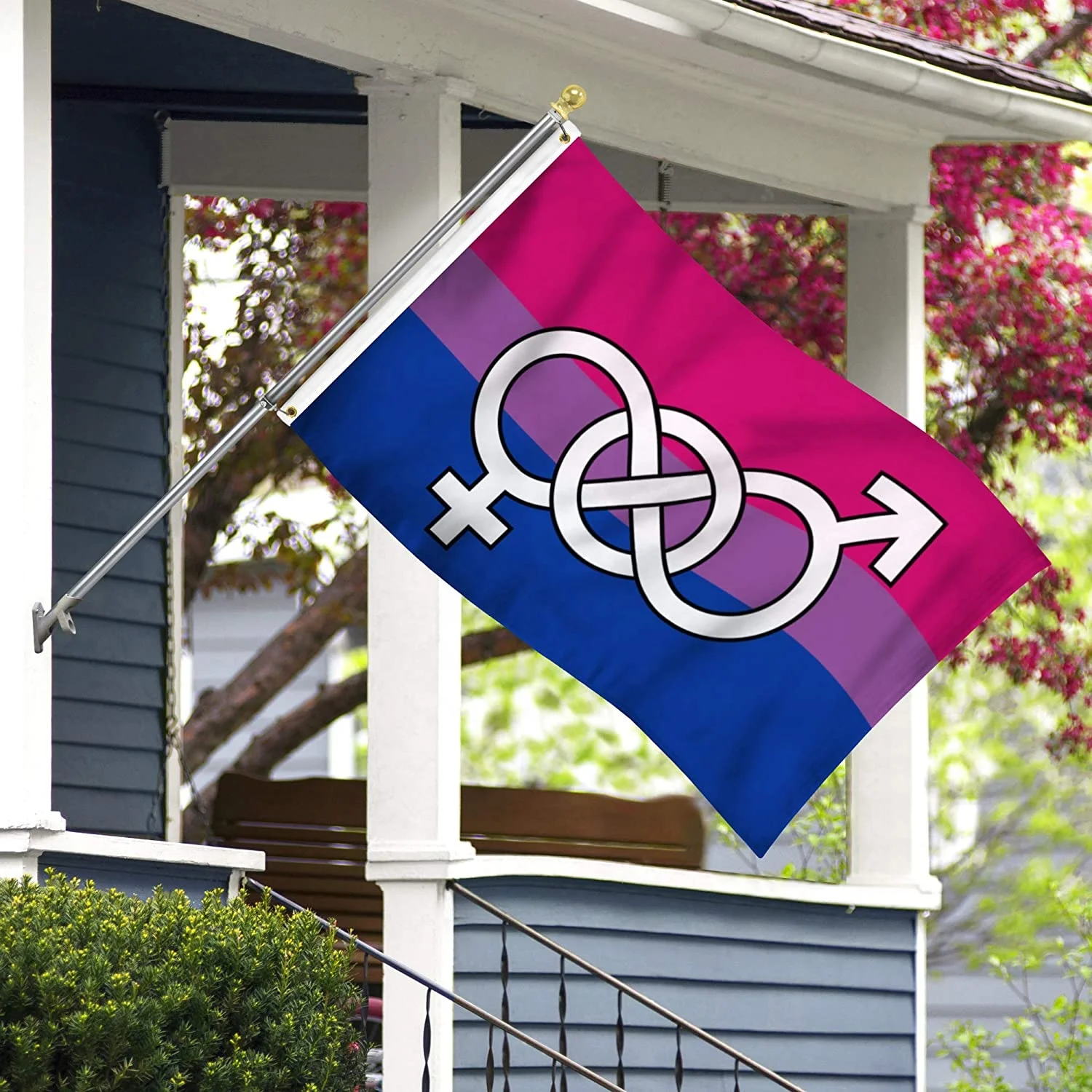 LGBT New Pride Flag 3ft x 5ft Printed Polyester Progress Pride Flag