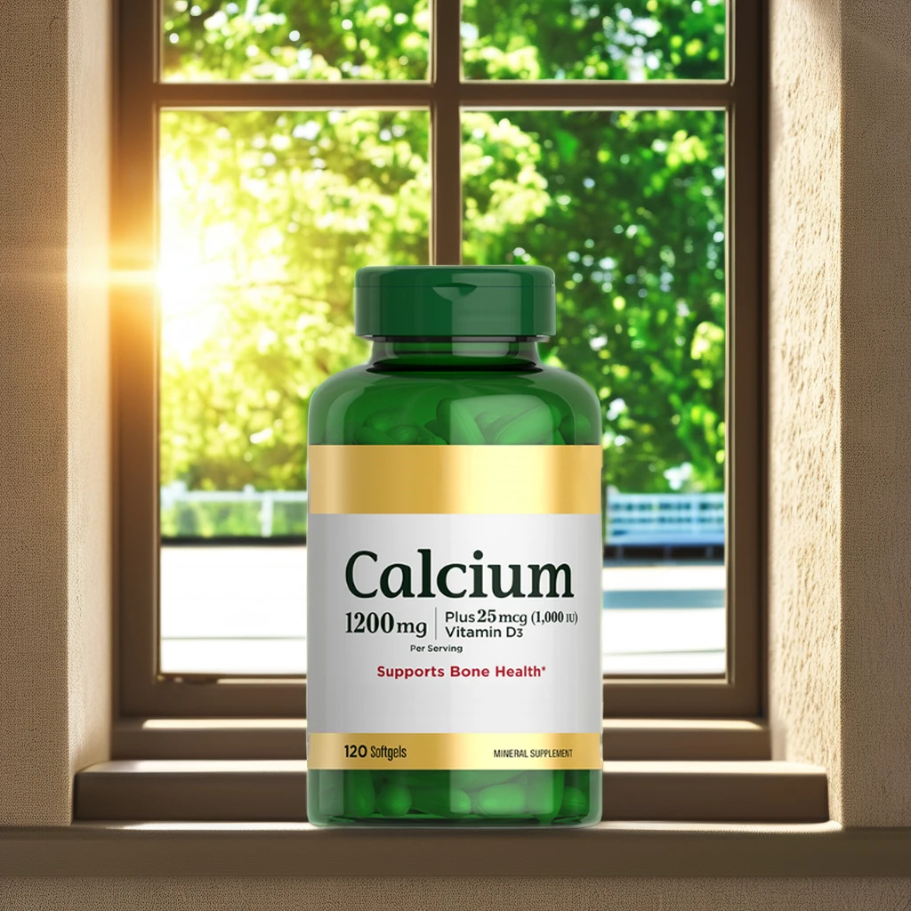 Customized Calcium Nutritional Supplement Calcium Magnesium Zinc Tablet 500 mg / 600 mg / 1200mg for Adult