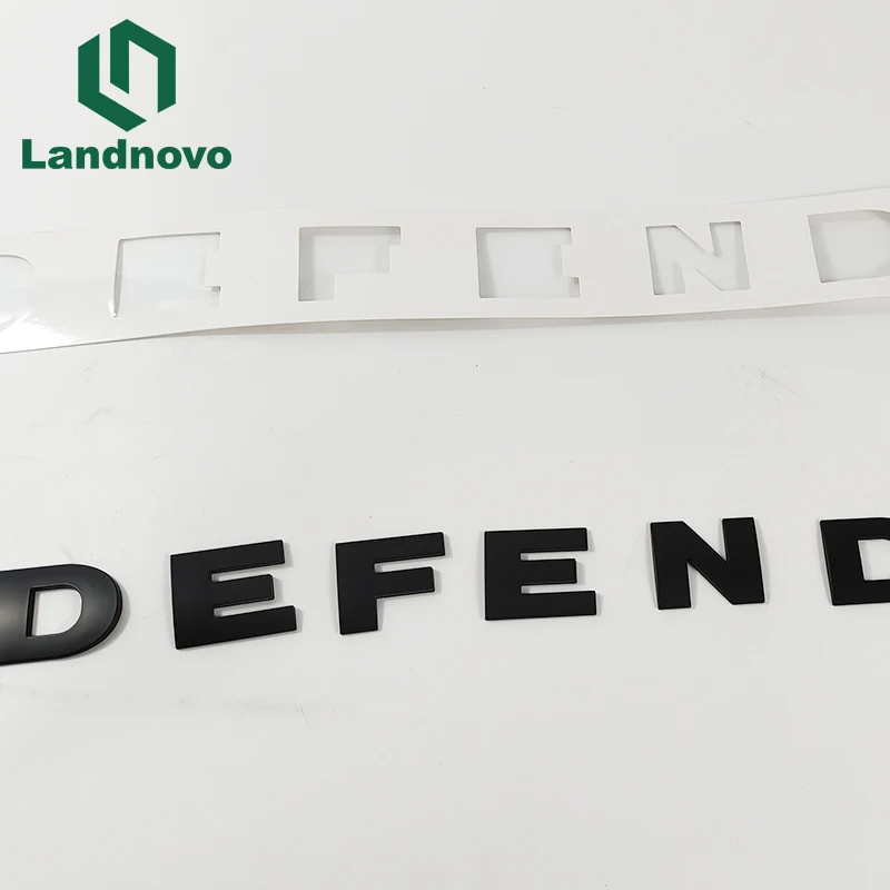 Hot Sale Car Body Sticker Front Rear Badge Emblem Sticker For Land Rover DEFENDER Gloss Matt Black Label Car Hood Letter