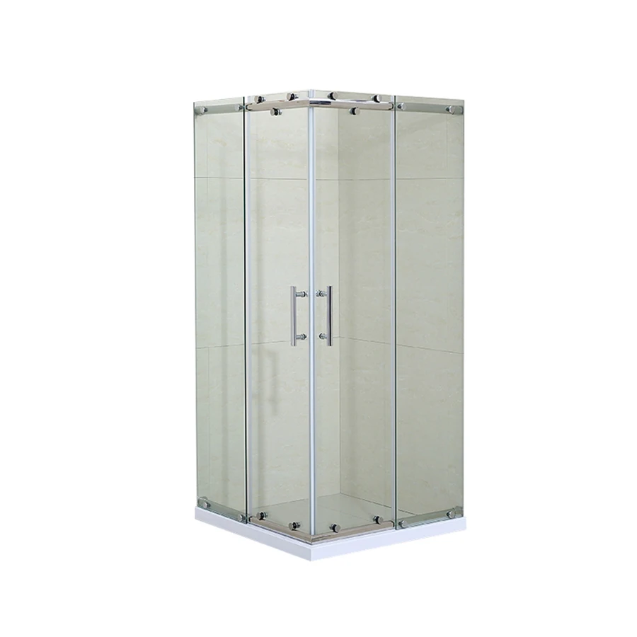 Customizable Designed European Hotel Hinge Frameless Shower Booth Shower Enclosures
