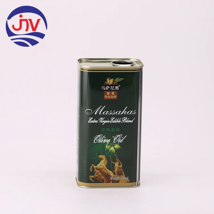 Customized Logo Food Grade Tin Can Suppliers Olive Oil Tin Containers with Lid