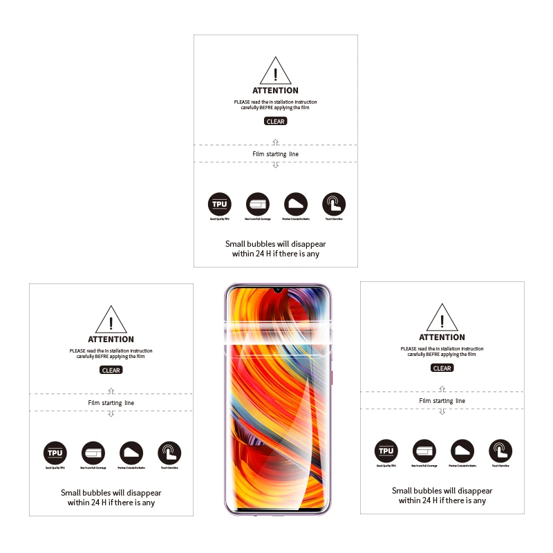 Factory Direct Sale TPU Hydrogel Film 120*180mm Ultra-Thin Bubble-Free HD Hydrogel Sheet For Hydrogel Film Cutting Machine