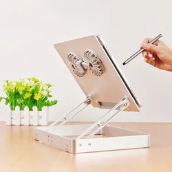Aluminum Desk Laptop Stand Hollow Out Notebook Cooling Pad Folding Ergonomic Portable Holder For Desk