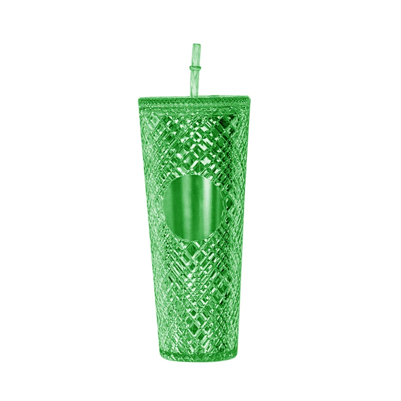 Оптовая продажа стаканы taпри Vaso с двойными стенками однотонные чашки ананасом кружка блестками в сетку пластиковая посуда для напитков