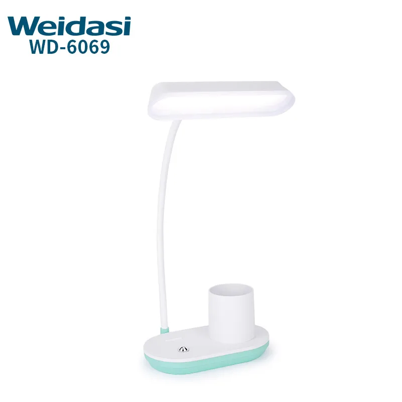 Rechargeable portable led eye-caring bed side reading table lamp for kids with phone holder