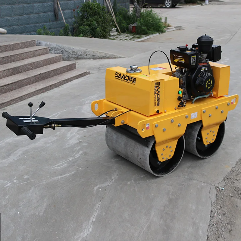 High Quality Diesel Engine Walk Behind Double Drum Vibrator Roller bomag SYLJ-S600C Model