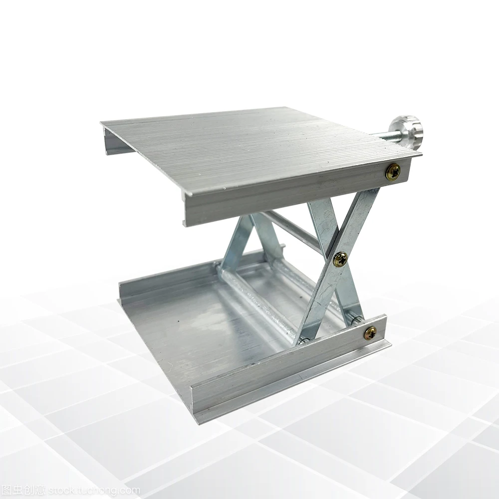 90*90mm Hand Lifting Stainless Steel Mini Vertical Lift Table Scissor Laser Level Lift Platform