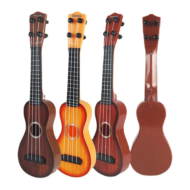 Wholesale Kids Vintage Early Education Musical Instrument Playing Guitar Beginner Boy Girl Toys Mini Ukulele Guita