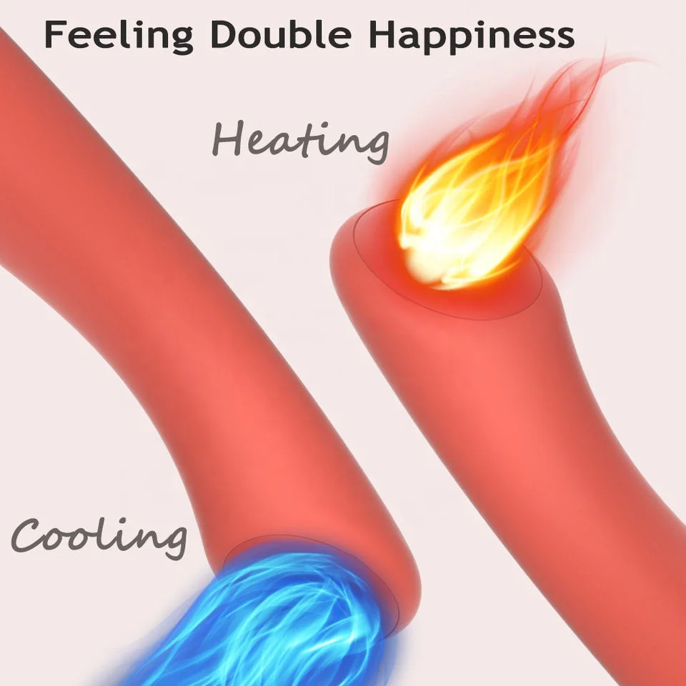 Adult Rechargeable Multi Speed Vibrator G Spot Dildo 7 Frequency Erotic Big Toy Heating and Cooling Rabbit G Spot Wand Massager