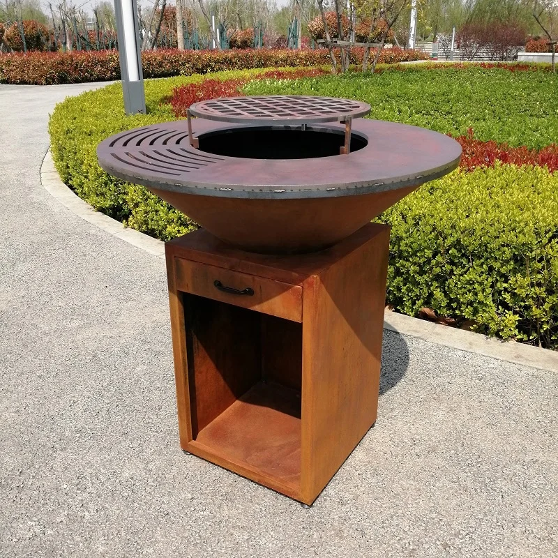  На открытом воздухе выветривания Bol Corten стальная костра