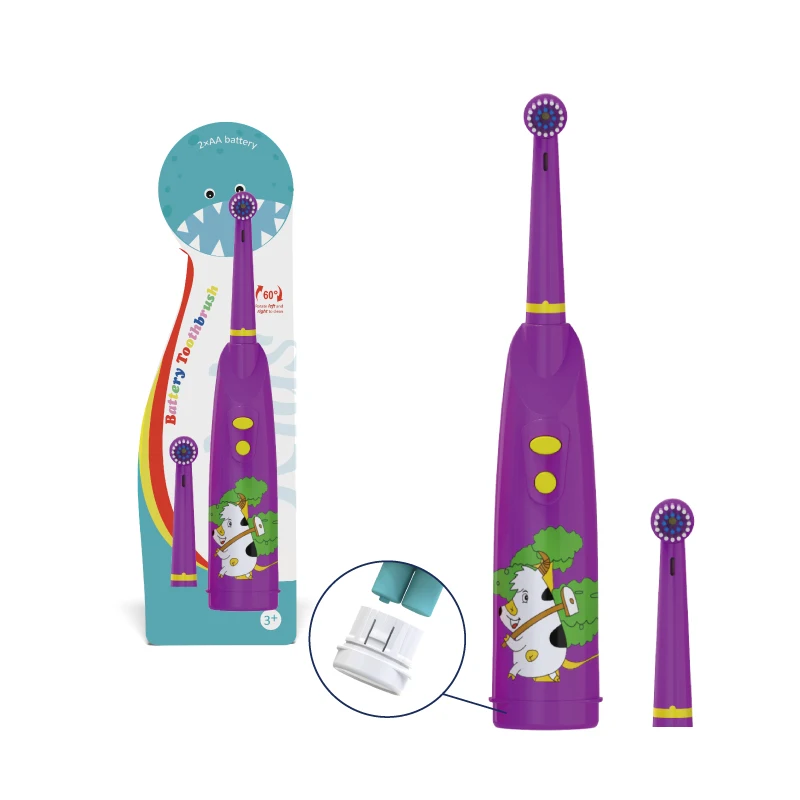 Детская электрическая зубная щетка с мультяшными узорами
