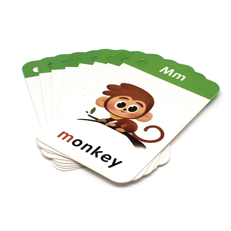 Custom Laminated Children Flash Card Printing Printed Card Baby Standard Educational Learning Flash Cards