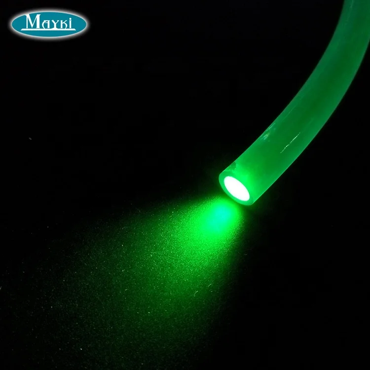 10mm solid led side glow perimeter fiber optic cable for swimming pool lights