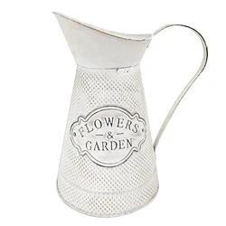 Luckywind Flower Plant Watering Can Wholesale, Rustic Zinc Water Jug Custom White Small Garden Toy Indoor Metal Watering Can