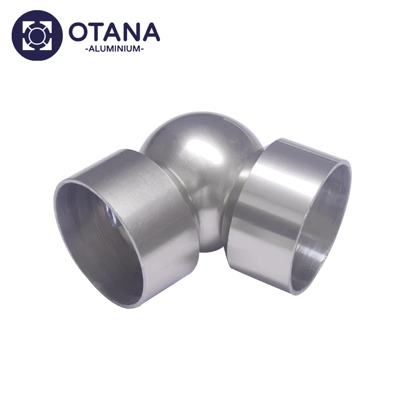 Aluminium handrail connector elbow moving 360 degree turn OH38-1
