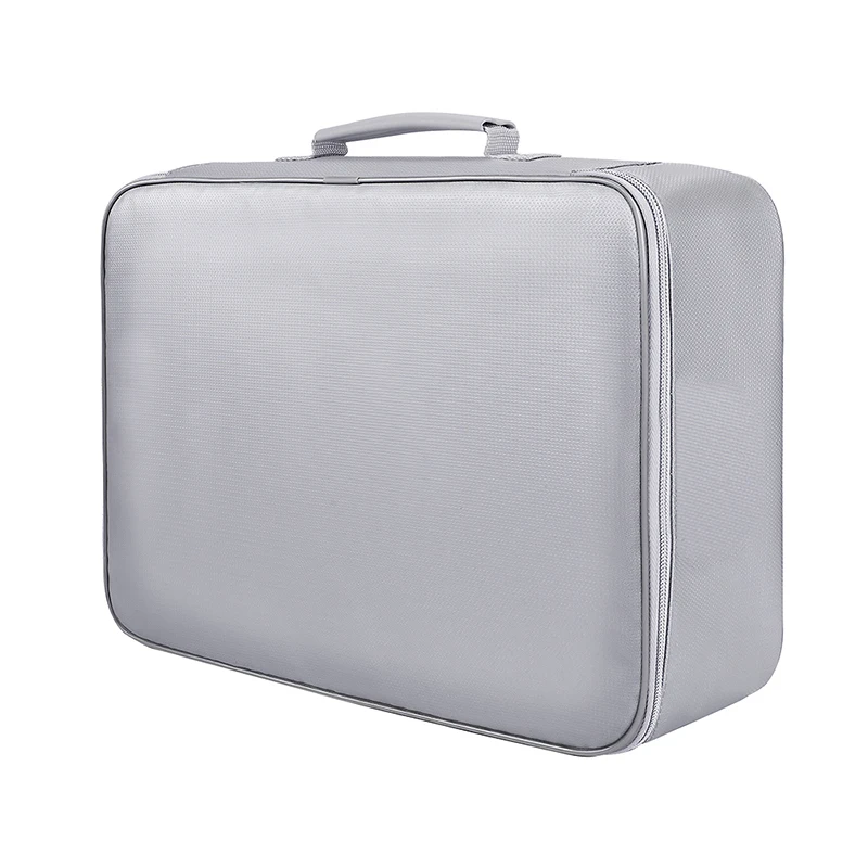 Hot Selling 36*27*10 CM Safe Secure Money Filing Document Organizer Bag Fireproof Waterproof with Lock Made from Fiberglass