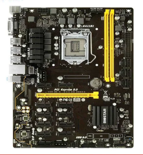 Новый BIOSTAR Yingtai TB250-BTC PRO Материнская плата TB85 DDR4Z370 12 карт для iPhone 6 H110-D3A материнской