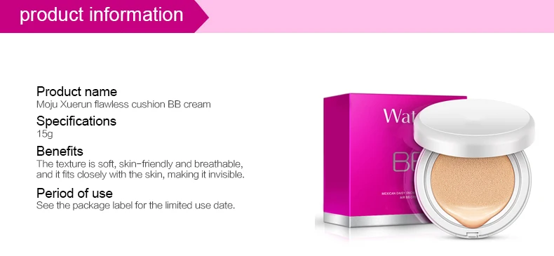 Private label makeup air cushion bb cream murad spf whitening cc cream korea cosmetics bb & cc creams
