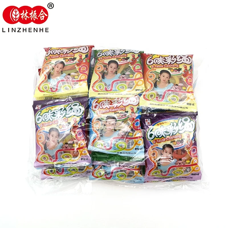 Bag package yummy fruit flavor candy string juicy gummy candy