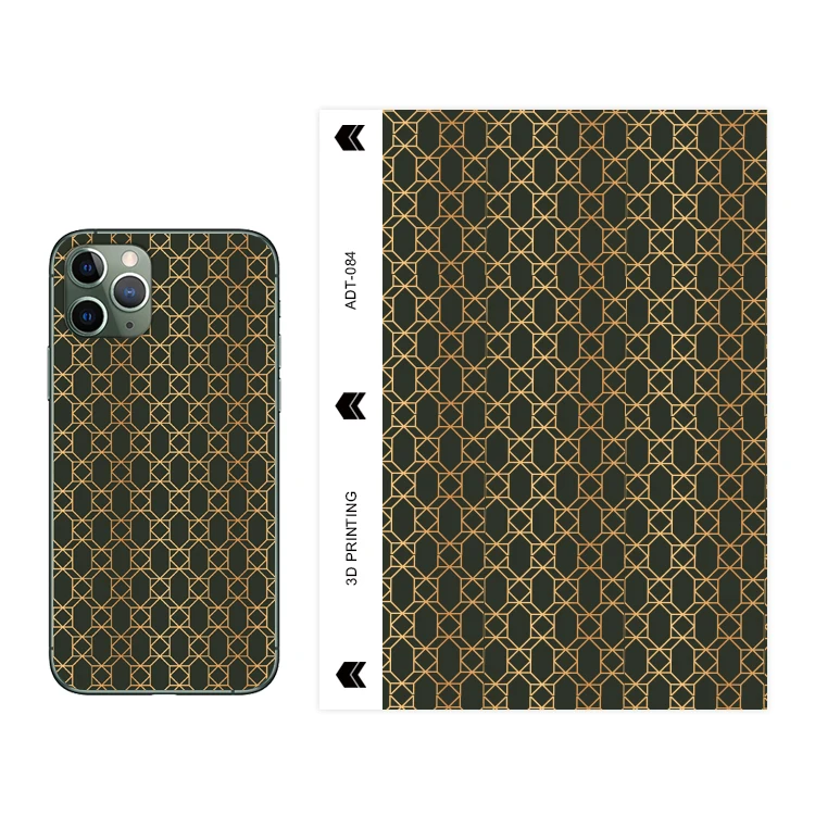 Машина для резки пленки для смартфона, мобильного телефона, 3D задняя металлическая Золотая Кожа, индивидуальные наклейки для телефона