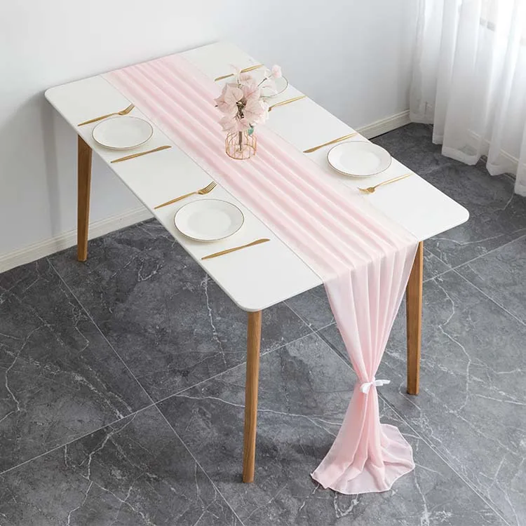 Chiffon Table Runners Fancy Wedding Event Table Decoration Table Cloths