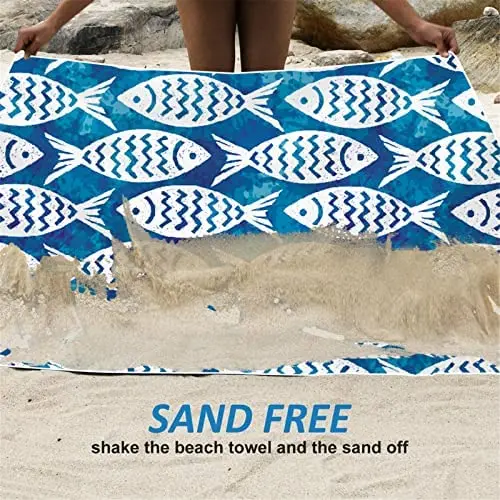 Quick Dry Sand Free Heat Transfer Print Microfibre Swimming Pool Summer Towel Wholesale Sublimation Microfiber Beach Towel