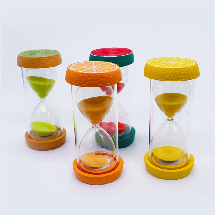 Wholesale Fruits Plastic Sand Timer Clock for kids hourglass sand timer 60 minute