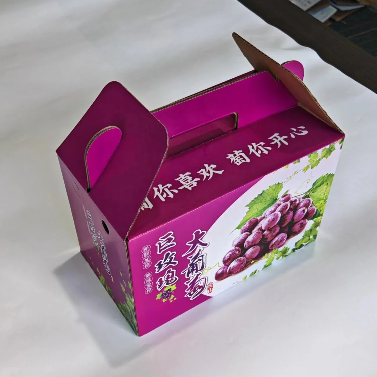 Упаковочные коробки для пищевых продуктов с ручкой упаковка упаковочные из крафт-бумаги упаковки фруктов гофрокартона по индивидуальному заказу