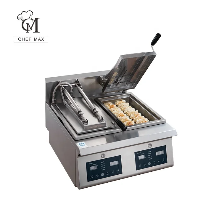 Commercial 3/6KW Multifunction samosa momo Manual chinese Electric Automatic gyoza fryer Dumpling Frying making Machine