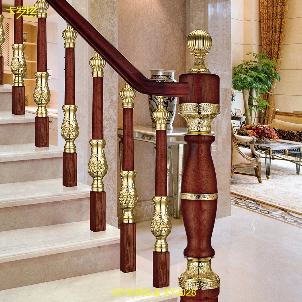 Aluminum And Wood Stair Fence Handrail Newel Post