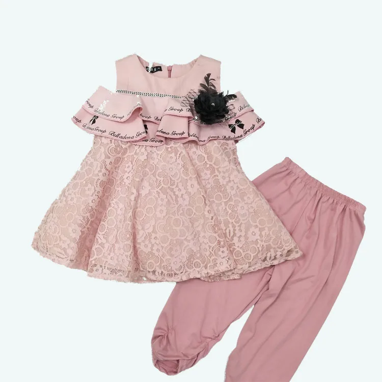 2021 Wholesale Children Spring Summer Boutique Clothing Ruffle Baby Dress Girls 1-4 years Baby Girl Dresses Children Clothing S