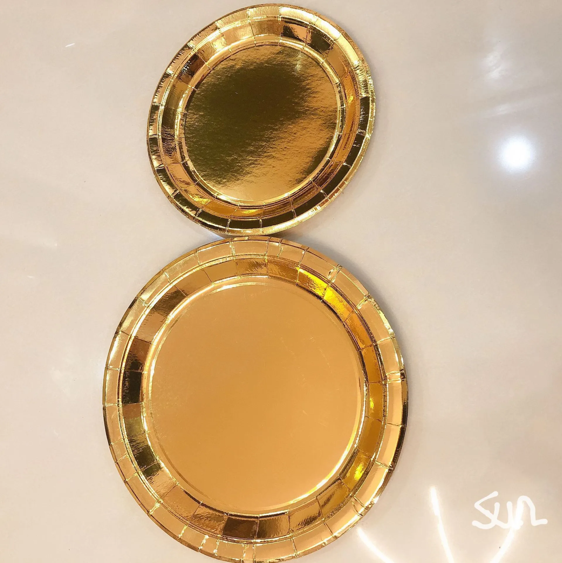 Full version gold birthday party tableware set paper towel paper tray paper cup disposable tableware