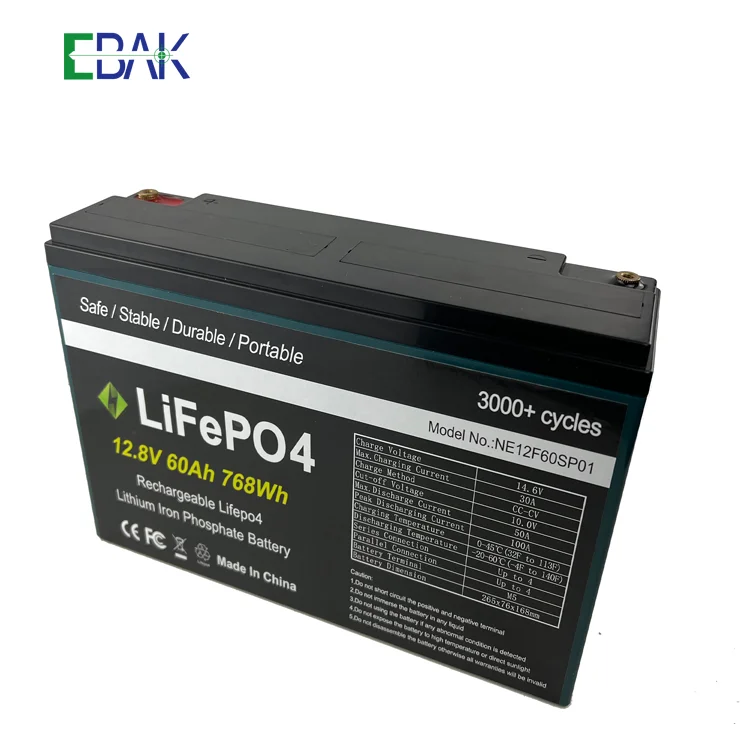 12 volt deep cycle lifepo4 battery 12v 50ah/60ah lithium ion battery for electric boat UPS