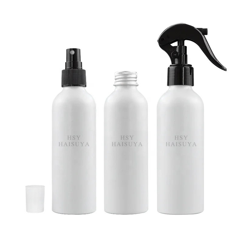 Customized 50ml 60ml 70ml 80ml 120ml 150ml 2oz empty white cosmetic personal care suit aluminum screw bottle fine mist sprayer