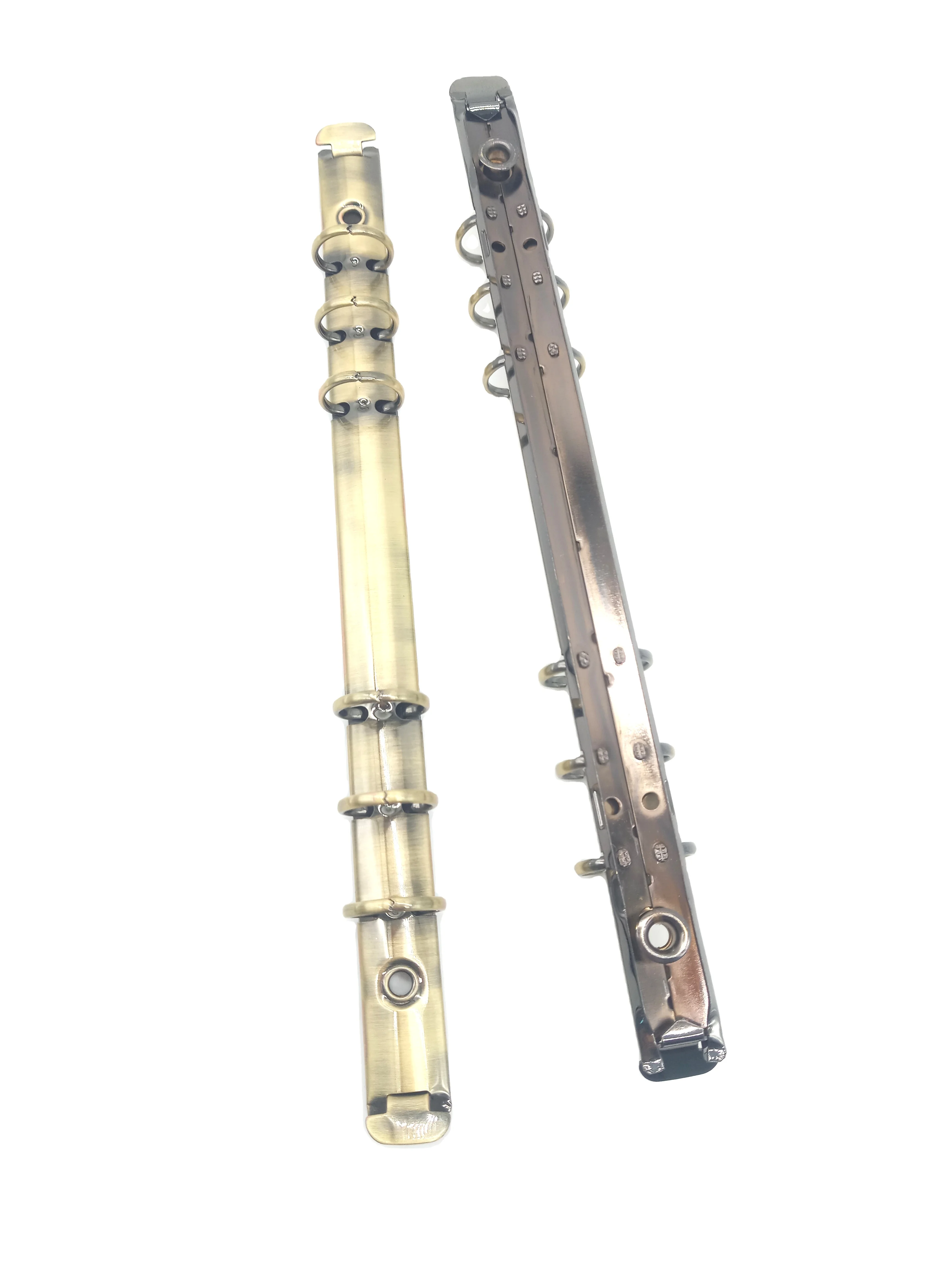 Metal Rose Gold Loose-Leaf Binder Rings Mechanism For A6 A5 B5 A4 Notebooks Black Silver Binders Clip