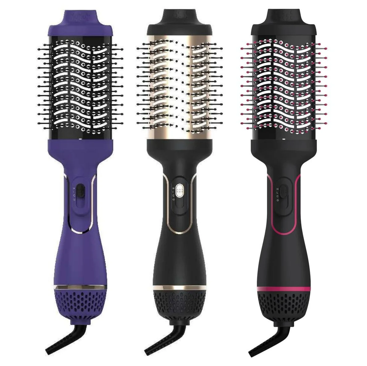 Manufacturer Circular Hot Air Blower Professional Hair Dryer Comb One-step Spray Rotating Hair Curler Brush Crimper