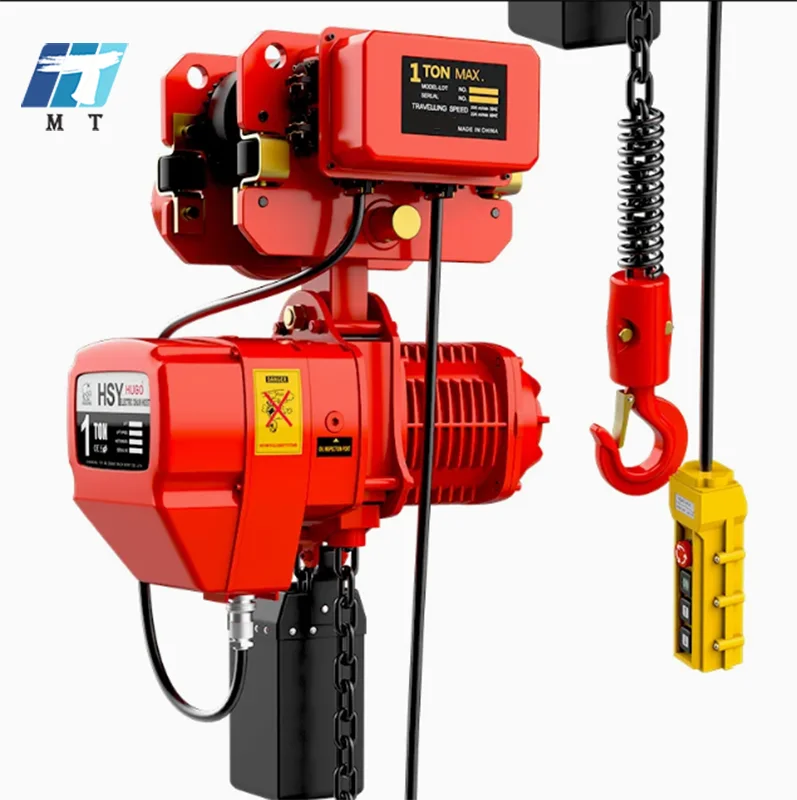 MT Export quality IP66 Custom height 380v 500KG 1000KG Movable pulley type electric hoist for Indoor crane