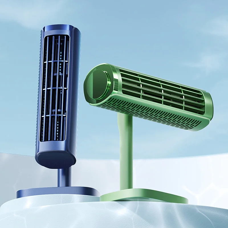 2022 Hot selling desktop silent three gears wind speed air cooling bladeless mini usb tower table fan