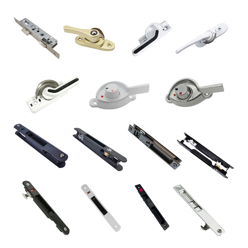 Aluminum Alloy Window Lock Glass Sliding Door Stainless Steel Security Window Lock Accessories