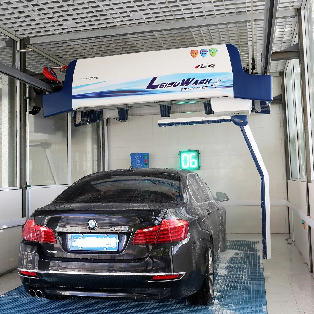 leisu 360 PLC fully automatic smart intelligent laser high pressure car wash machine/station