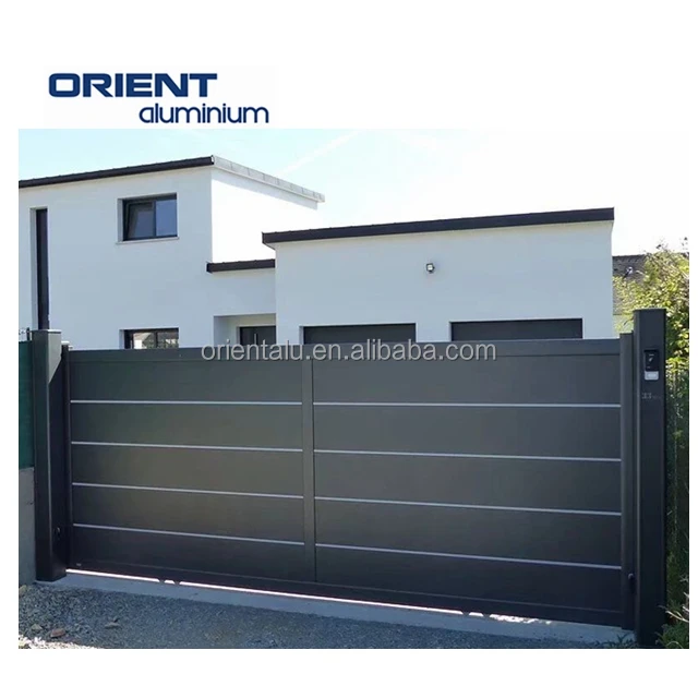 Good price electric aluminium sliding gates for houses versace privacy aluminium double swing driveway gates