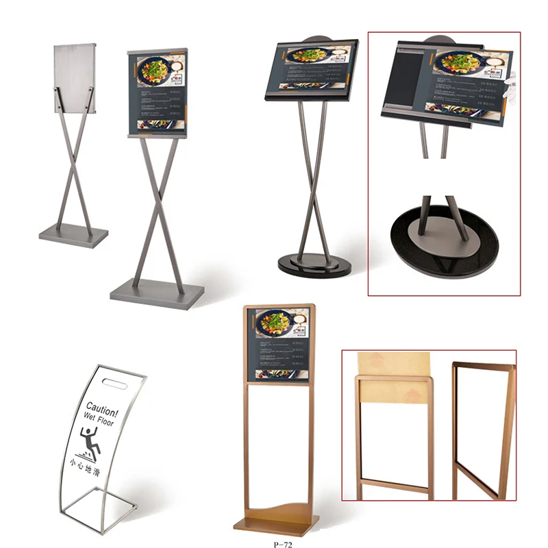 Leasylife Customized Advertising Mall Menu Stand Outdoor Indoor Aluminum Snap Frame Metal Board Stand