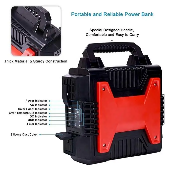 Hot selling warehouse free shipping Fast Recharging Wall Outlet Safe Battery Charger 300W Portable Power Supply For Camping Trip