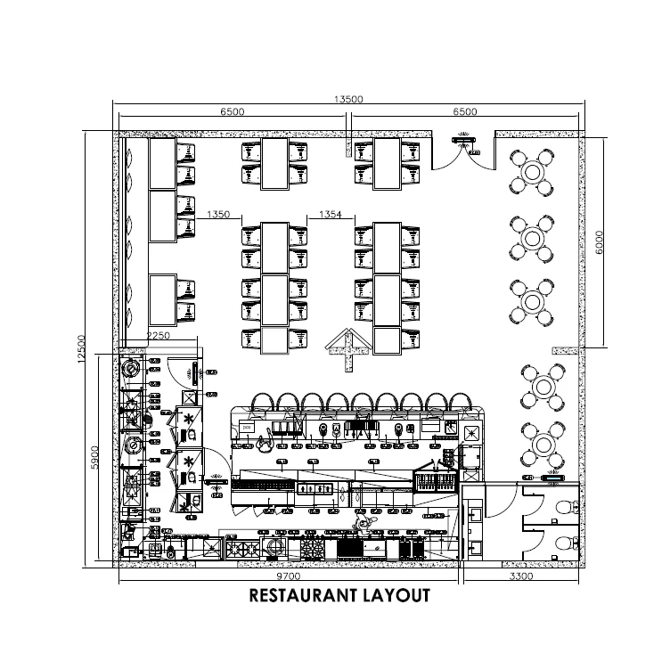 Commercial Restaurant catering Equipment Kitchen With Free Design and One Stop Solution
