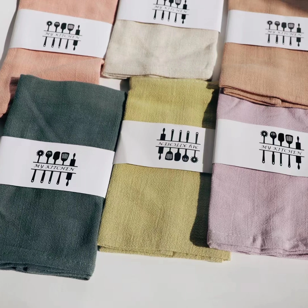 Многофункциональное кухонное полотенце из 100% хлопка и льна разноцветные мягкие салфетки с подвесной петлей хорошо впитывающие чайные полотенца