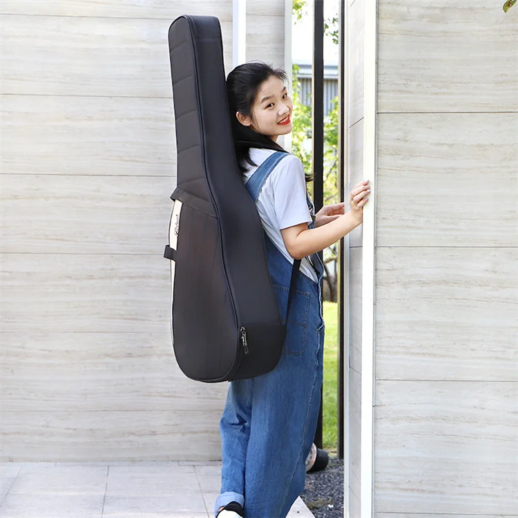 Custom Nylon Oxford 34/36/39/41/42 Inch Gig Bag Waterproof Instrument Backpack with Foam Padded Acoustic Guitar Case
