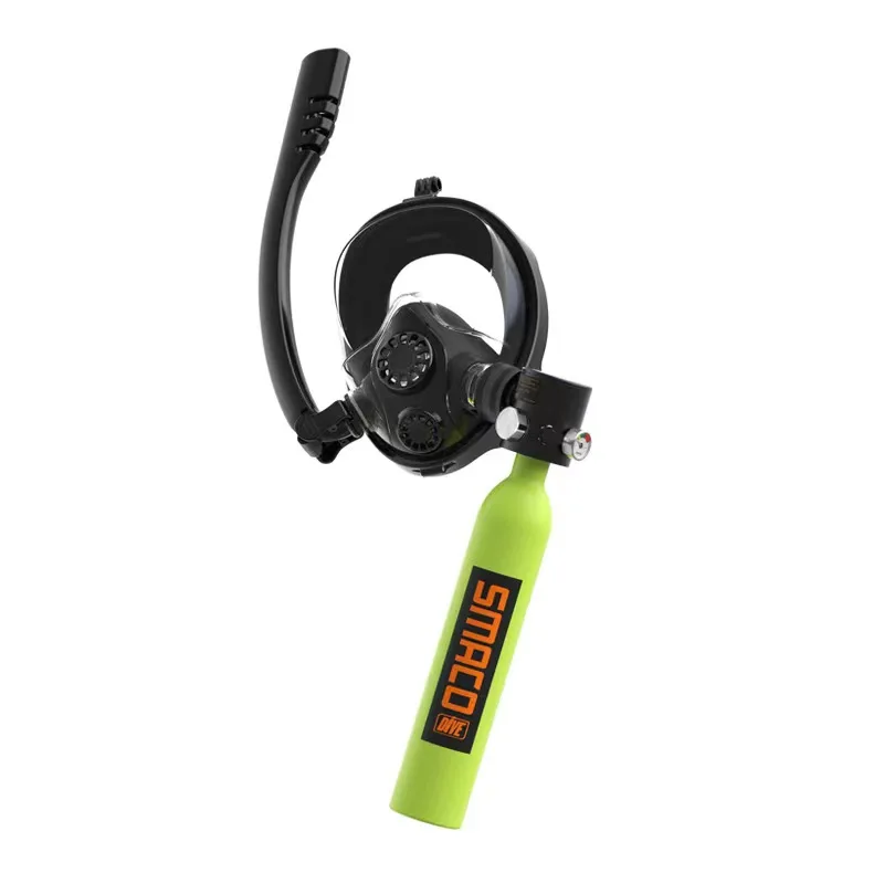 Underwater  Mini Scuba Tank with Snorkel Mask 0.5L Portable with Full Face Diving Mask  Bottle Diving Cylinder Kit