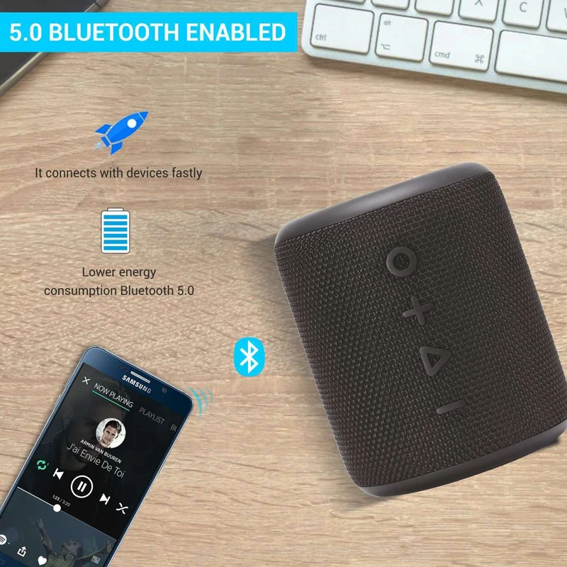 Dropshipping 2021 Portable BT Tws Super Bass Wireless Round Small Speakers