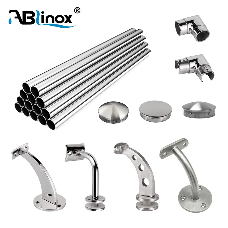 Guangdong foshan Manufacturerstairs Stainless Steel Accessories 304 316 handrail hand rail fitting for staircase railing desig