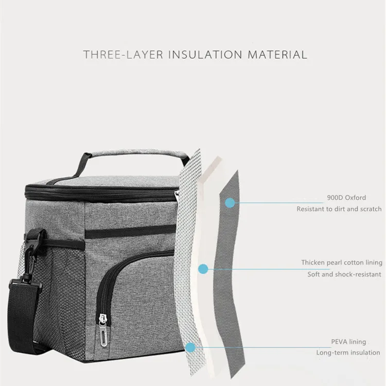 portable waterproof camping picnic Insulation Bento bags camping food bag aluminum foil insulated cooler bag